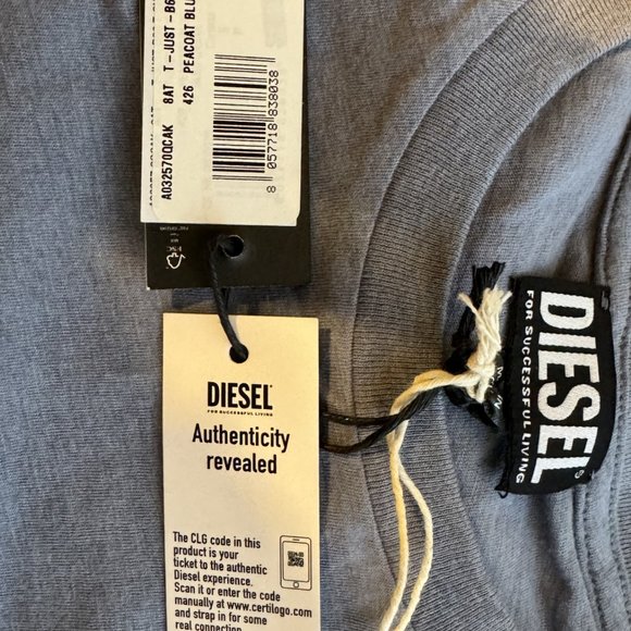 Diesel - Enjoy Diesel Responsibly Embroidered Shirt Blue - Picture 5 of 6